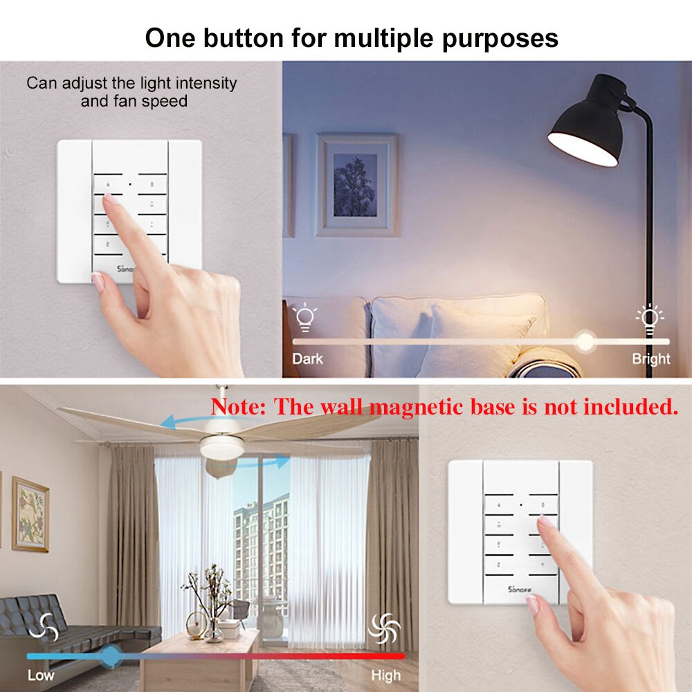 Sonoff iFAN03 Decke Fan Controller 433 RF APP Smart Wifi Schalter fernbedienung Einstellen Fan Speed Dimmer Funktioniert W/alexa Google