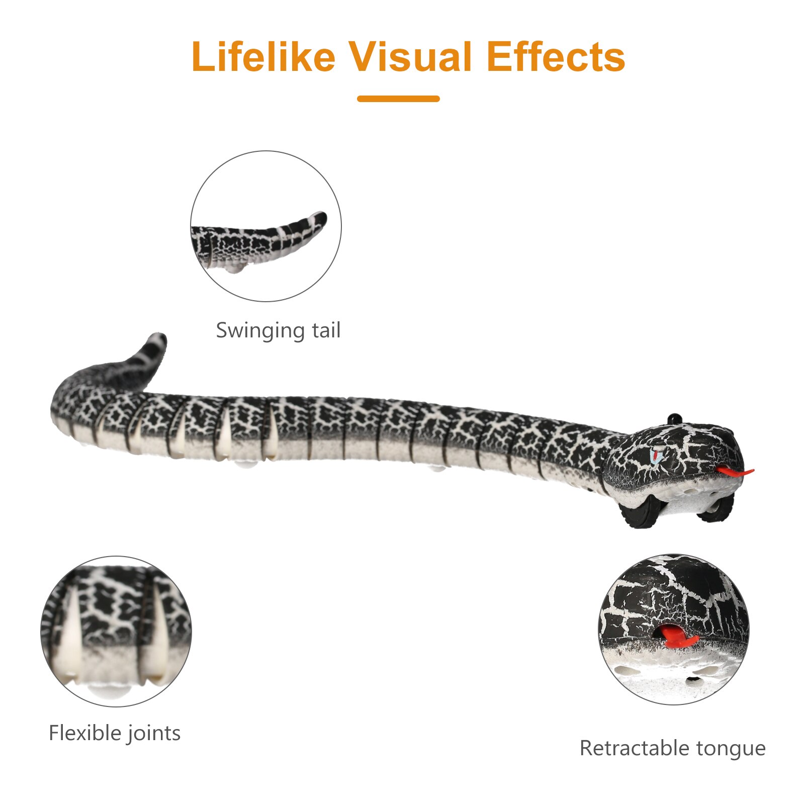 Novelty Rc Snake Viper Remote Control robot Animal Toy with USB Cable Funny Terrifying Christmas kids Children