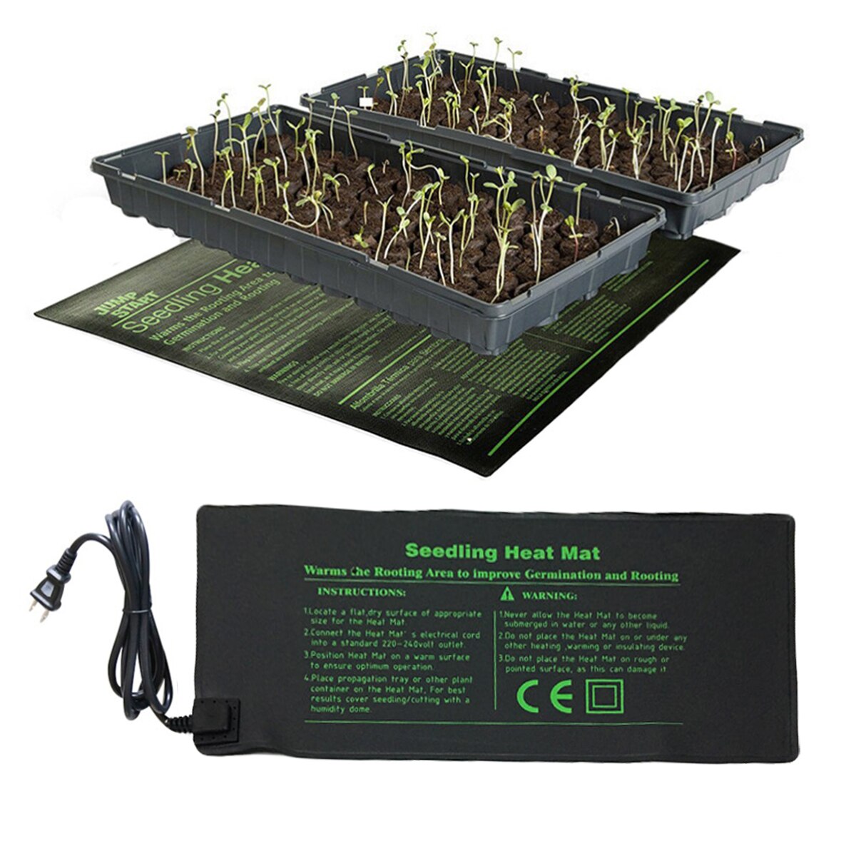 Seedling Heating Mat 24x52cm Waterproof Plant Seed Germination Propagation Clone Starter Pad 110V/220V Garden Supplies 1 Pc