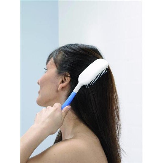Scrub borstel met handvat dus badkamer | Slip | Blauw en Wit | Mobiclinic
