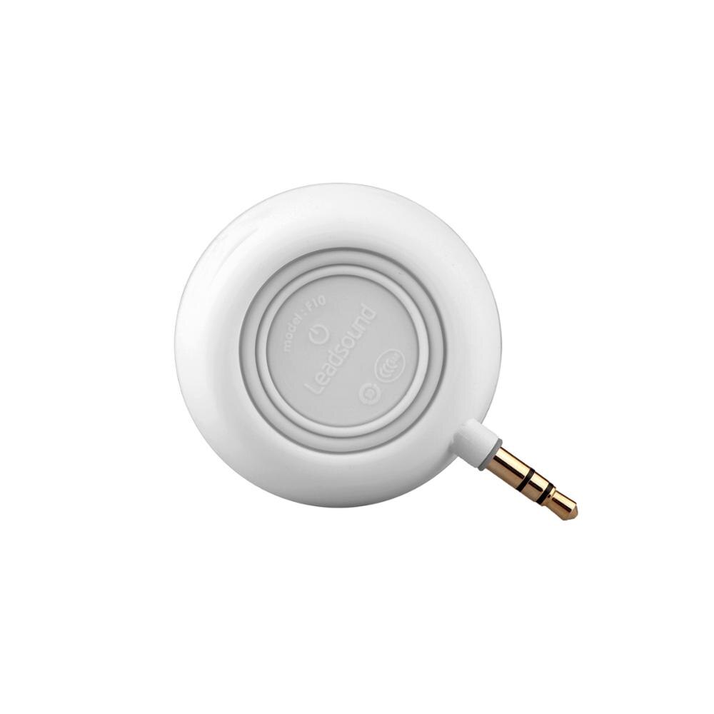 Mini Smartphone 3.5mm Aux Speaker Oplaadbare Compact Luidspreker Krachtige Clear Bass Plug En Play voor iPhone iPad: WHITE