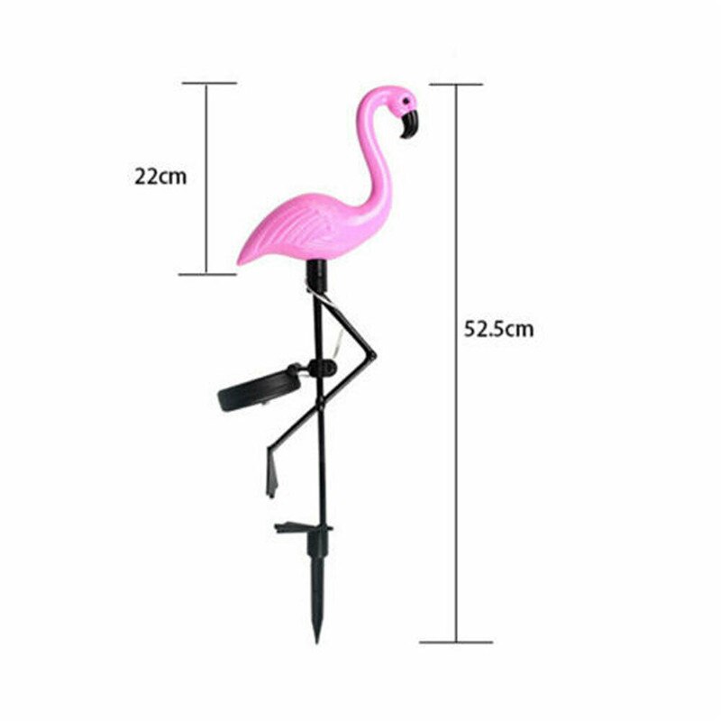 Pink Flamingo Solar Power Lawn Dector Garden Stake Landscape Lamp Outdoor Light