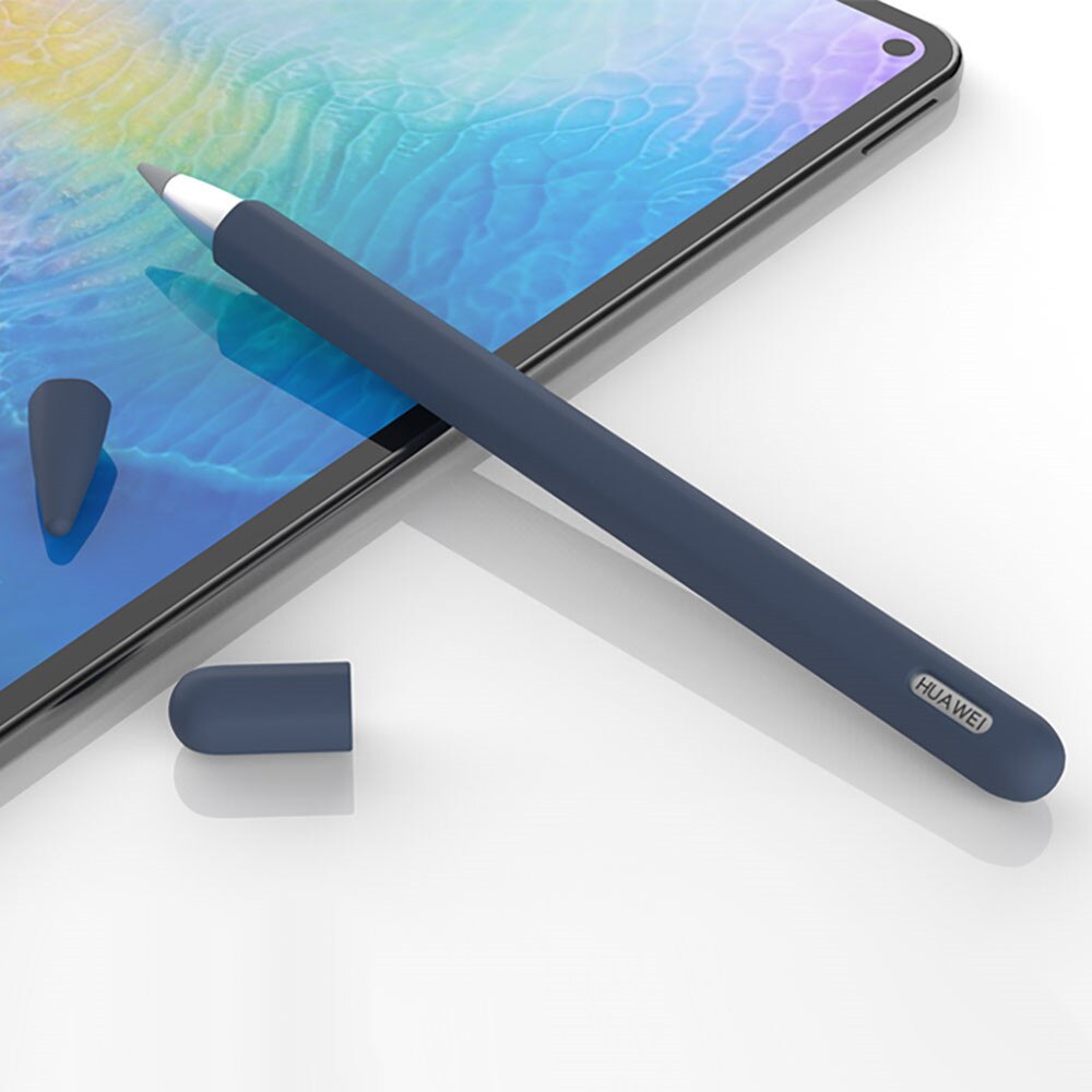 Bolsa de silicona para Huawei M, estuche protector para lápices de gel, pluma de lápiz de carga inalámbrica, para Huawei Matepad: Midnight blue