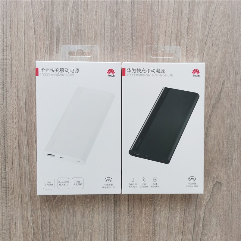 Huawei QuickCharge 10000mAh Power Bank Max 18W Two-way Fast 9V/2A Portable Fast Charger For iPhone Samsung Huawei