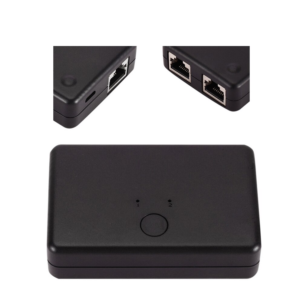2 Poort RJ45 Lan Network Switch Hub Computer Ethernet Internet Converter Adapter