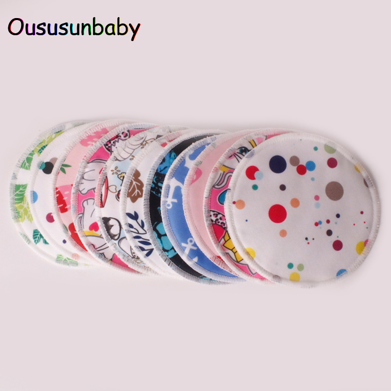 Oususunbaby 24pcs/lot Reusable Bamboo Breast Pads Organic Bamboo Breast Pad Nursing Pads Waterproof Washable Feeding Pad For Mum