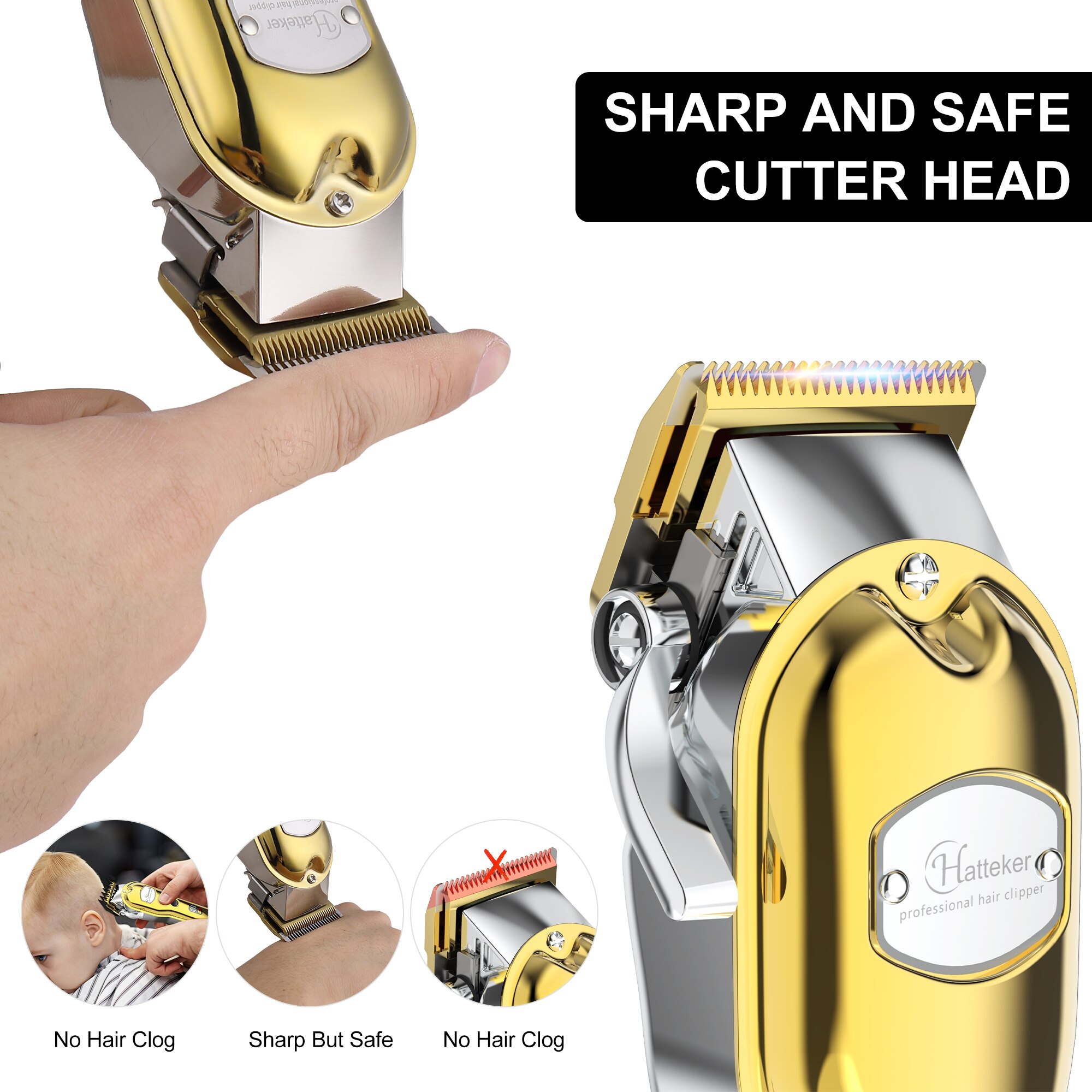 Barberboss Beard Trimmer Men Cordless Hair Clippers - View #9