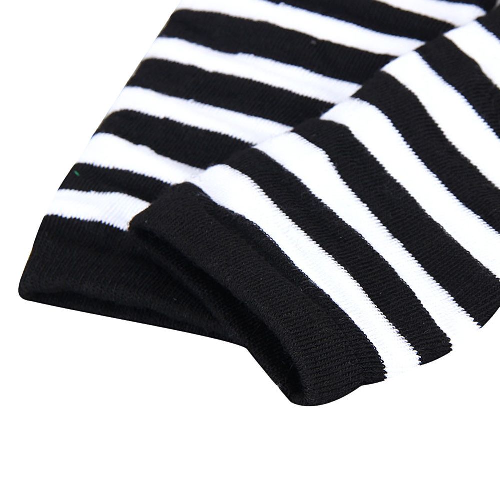 Calentadores de brazo para mujer, manoplas cálidas sin dedos en negro, gris y blanco, de punto, largo, algodón, longitud: 35 cm, 1 par