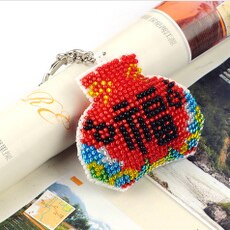 Key Chain Accessories Stamped Crafts DIY Printed Cross-Stitching-Kit Embroidery Stich-Bead Needlework Y043: Default Title