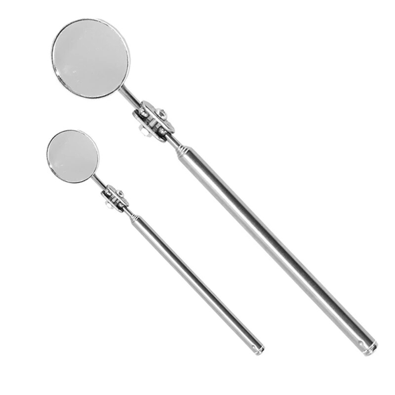 1Pc Auto Telescopische Detectie Lens Inspectie Ronde Spiegel 360 Graden Auto Inspectie Spiegel Repair Tool Rvs