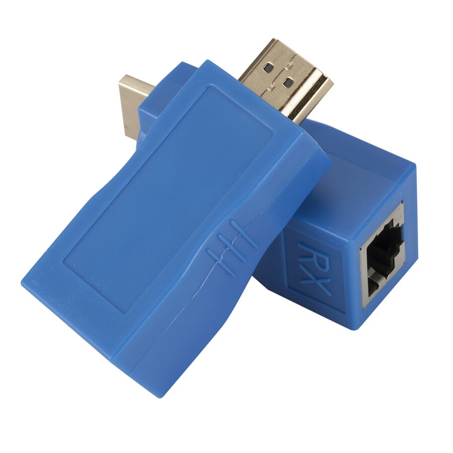 Extensor compatible con HDMI, 4k, puertos RJ45, red LAN, HDMI, extensión compatible hasta 30m sobre CAT5e/6, Cable Ethernet LAN hotUTP