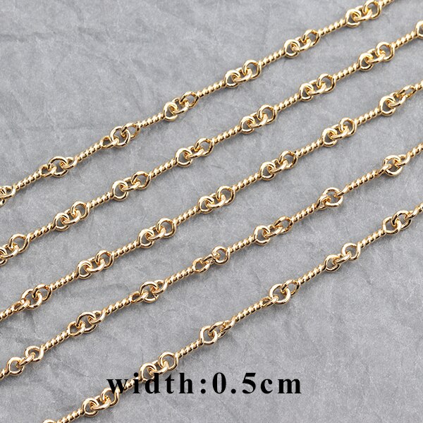 Gufeather C73, Diy Ketting, 18K Vergulde, 0.3 Micron, Sieraden Accessoires, Koper Metaal, sieraden Maken, Diy Ketting, 1 M/partij: C7304