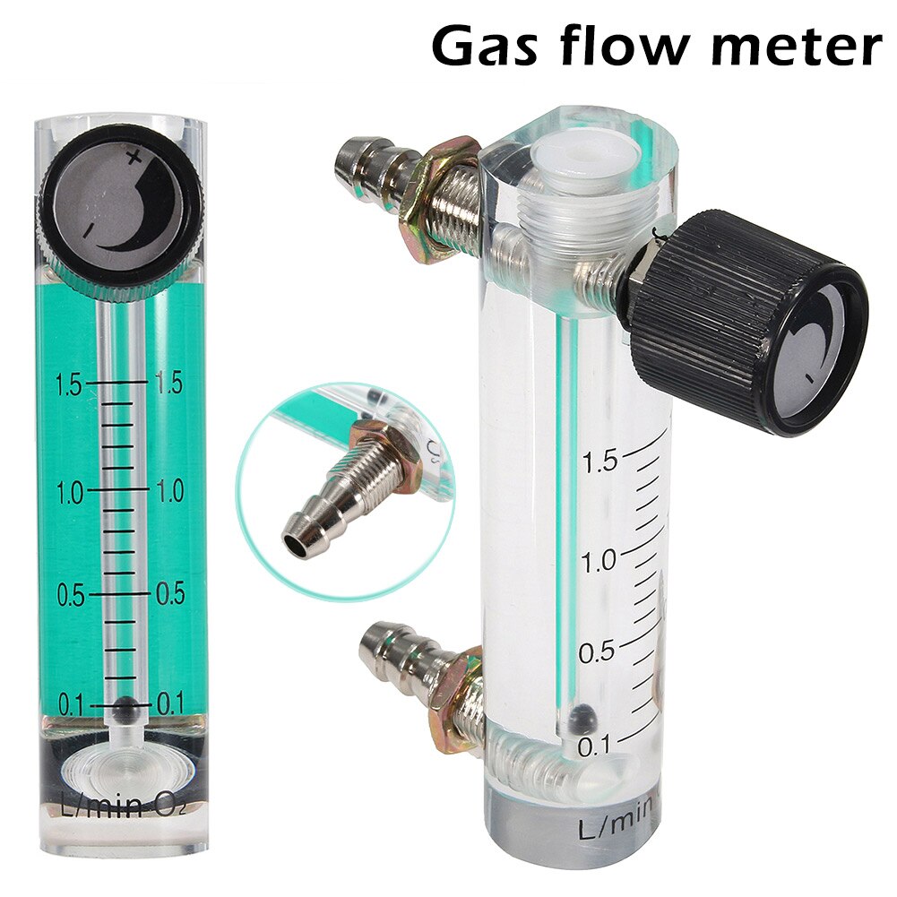 0-1.5LPM Oxygen Flow Meter Flowmeter with Control Valve for Oxygen Air Gas LB88