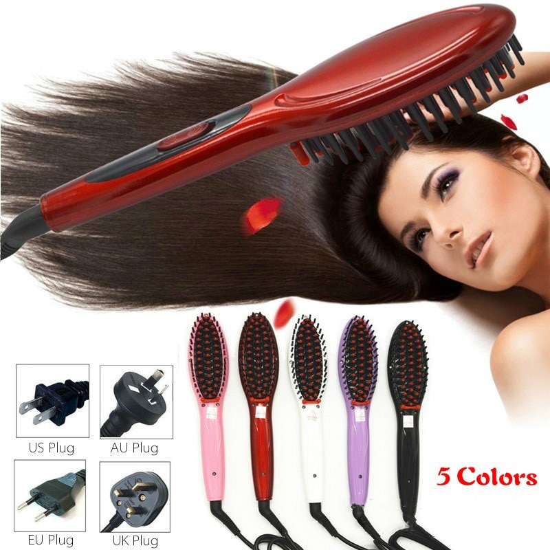 Fast Hair Straightener Comb Hair Electric Brush Comb Irons Auto Straight Hair Comb Brush Electric Comb Anion Hair Brush