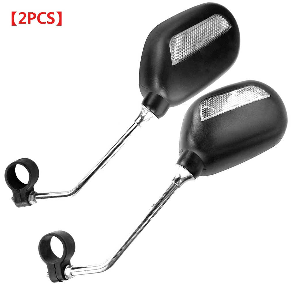 2Pcs Bike Rear Mirrors Riding Handlebar Mount Rearview Safety Mirror for Mountain Road Bicycle