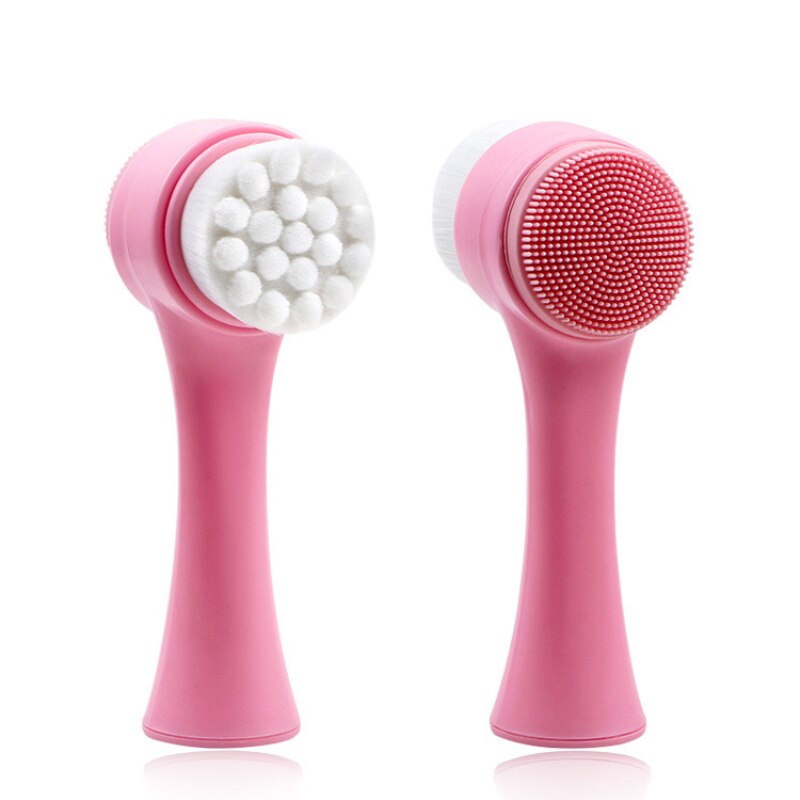 Cepillos de limpieza Facial de silicona de doble cara, limpieza profunda de poros duradera y de buena textura, para uso doméstico: 01