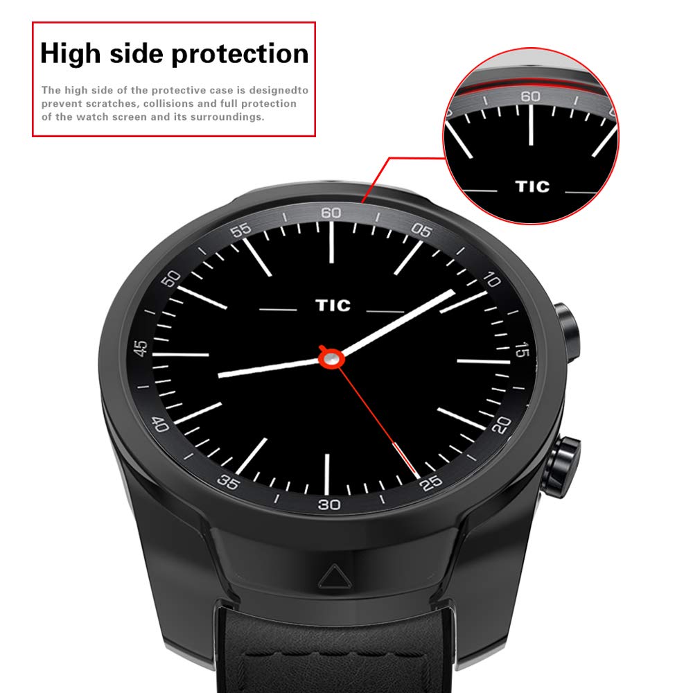 Ultra-thin TPU Case for Ticwatch Pro Smart Watch Cover Protector Soft Bumper for Tic Watch Pro Frame Shell Wearable Accessories