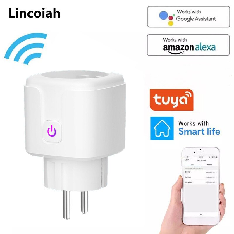 Wifi smart plug eu us uk adapter trådløs fjernbetjening stemmestyring strøm energi monitor stikkontakt timer stik til alexa google home