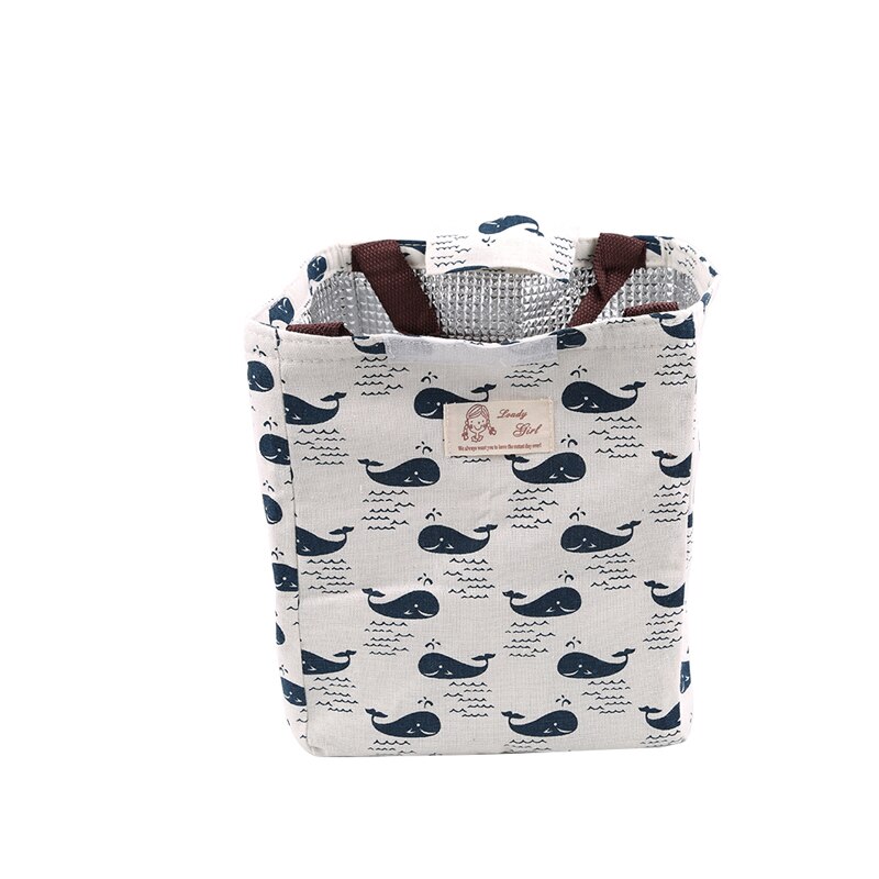 Waterdichte Lunch Tas Voor Vrouwen Kinderen Mannen Cooler Lunchbox Tas Tote Canvas Lunch Tas Isolatie Pakket Draagbare: D