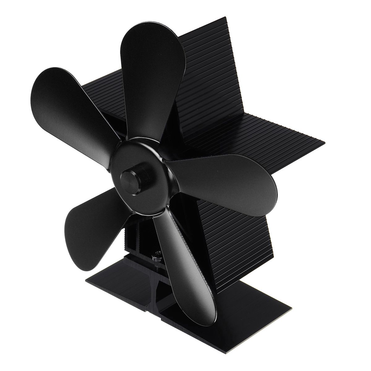 Ventilateur de poêle à bois à double tête à 8 lames, Mini cheminée, brûleur à bûches, écologique