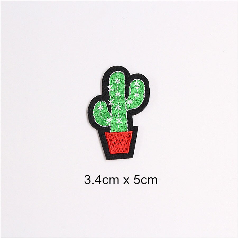 Fint tyg broderat kaktus patch keps klistermärken väska sy strykjärn på applikationer gör det själv kläder sömnad klädtillbehör  bu148: Bu148 n 9