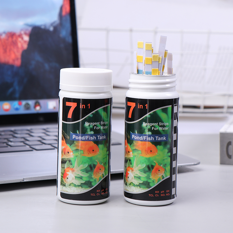 50/100pcs 7 in 1 Aquarium Teststreifen Fisch Test Set Aquarium Wasserhärte Teststreifen Notfall nach Hause einfache Prüfung