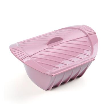 Silicone Steamer Box with Lid Steaming Vegetable Fish Bowl for Instant Cooker – Non-Stick Food Steamer – Heat Resistant: M