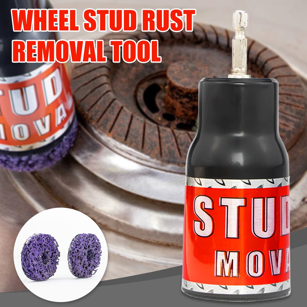 Stud Rust Removal Tool Multi-Purpose Stud Hub Rust Removal Tool With 2 Sanding Disc Hardware Rust Remover