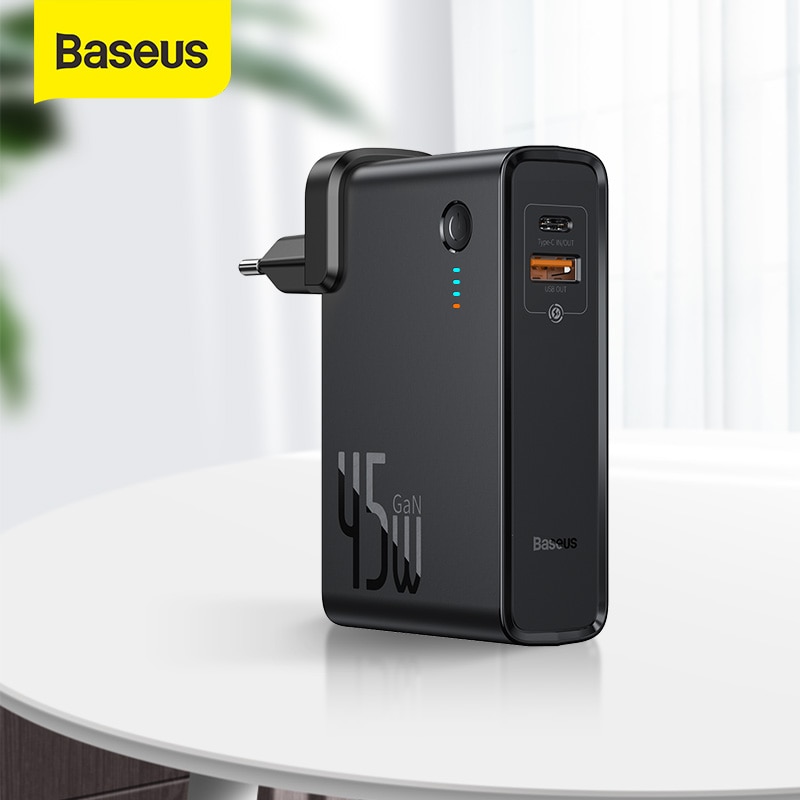 Baseus 2 In 1 Power Bank 10000Mah Gan Charger Usb C Pd Snelle Opladen Powerbank Draagbare Batterij Chargerfor Iphone 11 Pro Laptop