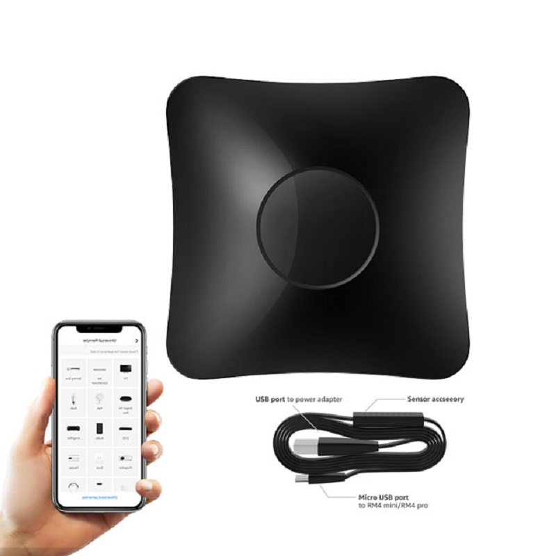 BroadLink RM4 Pro versión Hub remoto Universal inalámbrico con Sensor de temperatura y humedad HTS2 solución para el hogar inteligente: Azul