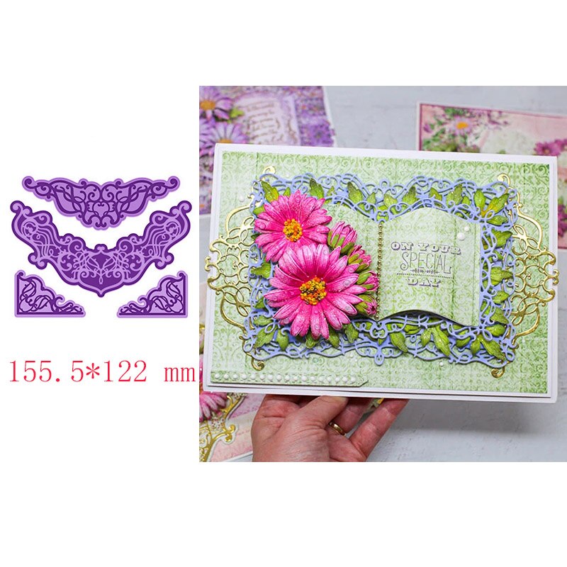 Juhlava lumipallo koristeelliset soikeat pyörreympyrät kehykset vihko metallinleikkausmuotit itse tekemiseen scrapbooking paperikortti askartelu: Kuva 2