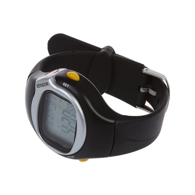 Sport Pulse Heart Rate Monitor Calories Counter Fitness Wrist Watch Black