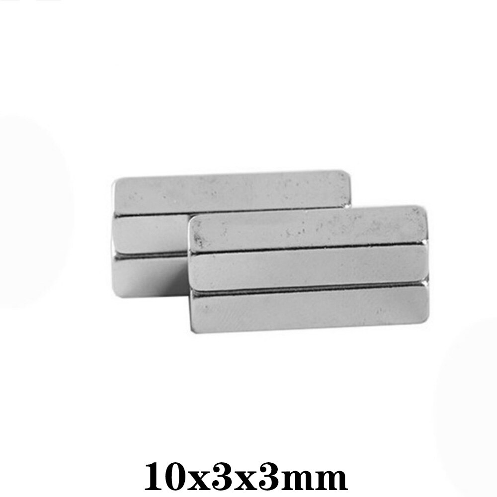 10 ~ 1000 Stuks 10X3X3 Vel Sterke Neodymium Magneten Dikte 3 Mm Blok Permanente Magneet 10X3X3 Mm Krachtige Magnetische Magneten 10*3*3