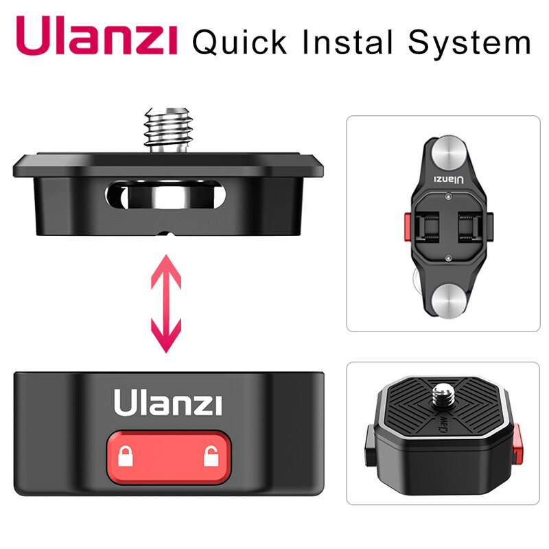 Ulanzi Camera Accessoire Claw Quick Release Plaat Klem Adapter Quick Instal Systeem Riem Riem Houder Plaat Voor Dslr Camera Gopro