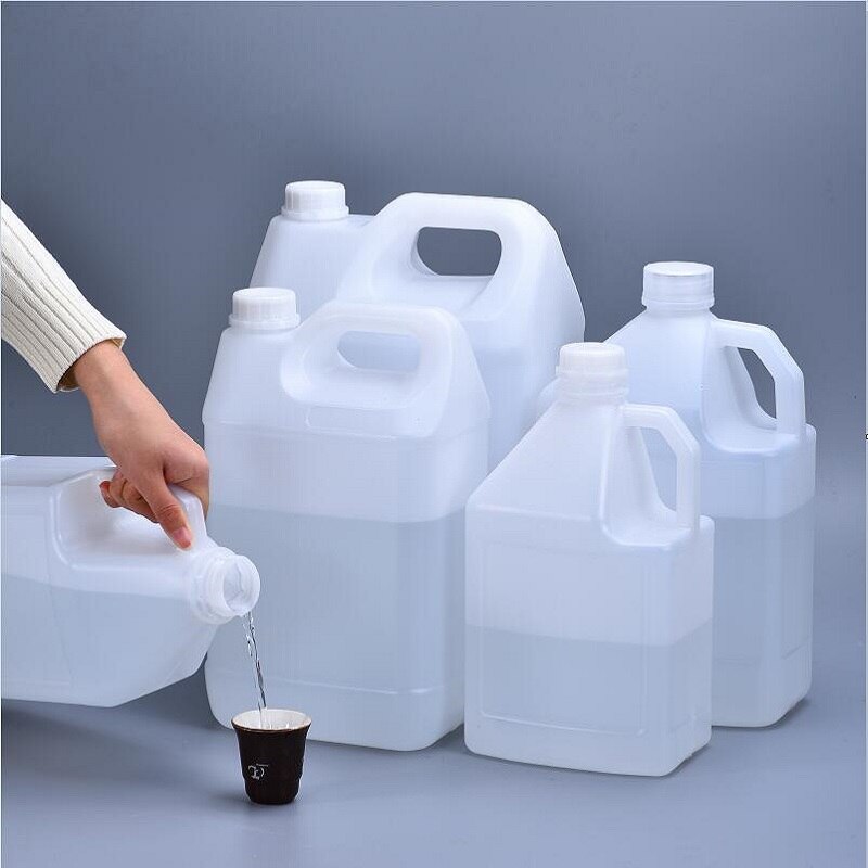 5 liter Plastic Jerry Can Food Grade Liquid Alcohol Containers Leakproof Refillable bottle Storage Container 2Pcs