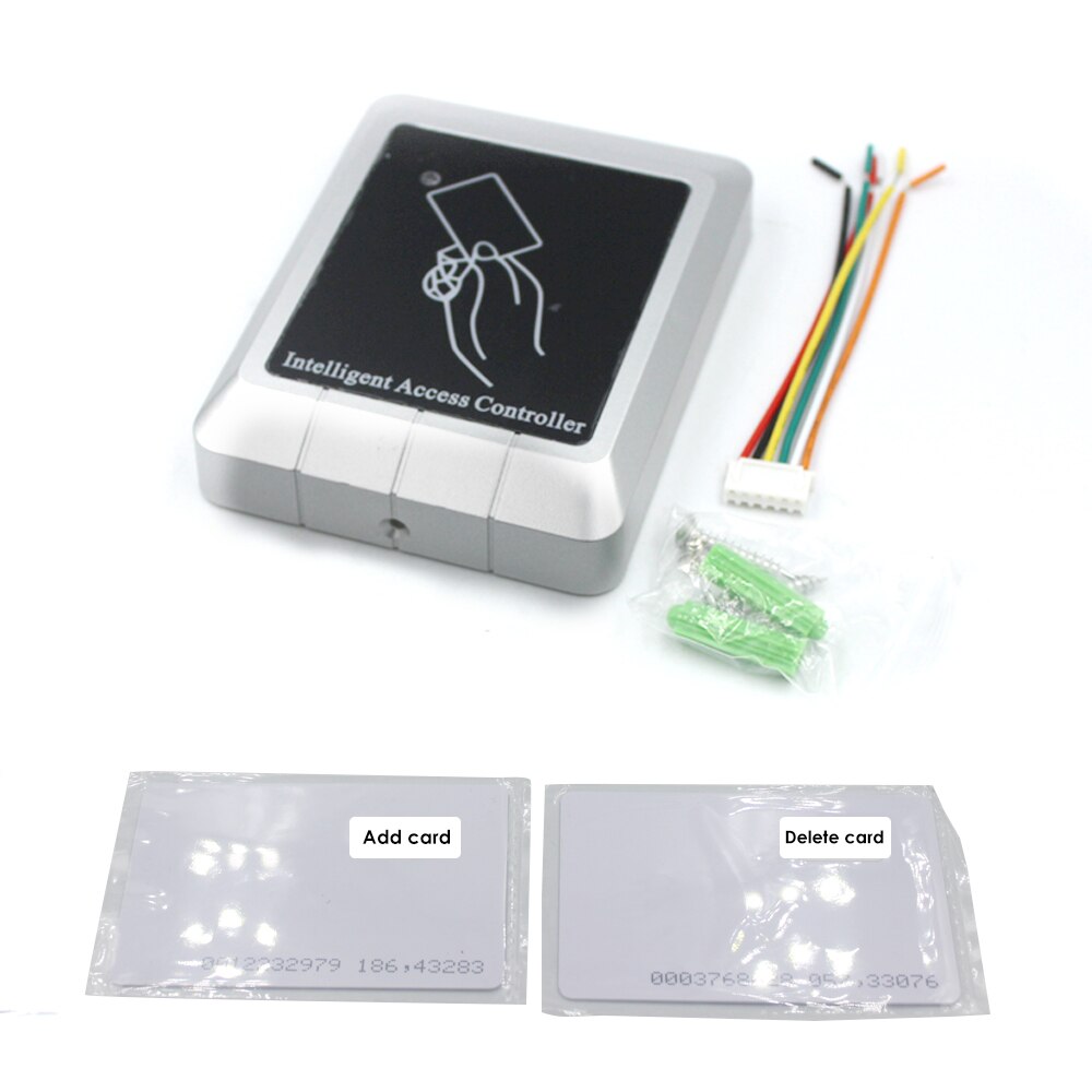Waterproof No Keypad 125khz RFID Standalone access controller 125khz EM/ID key-chain card Door Access Control System 2000 users