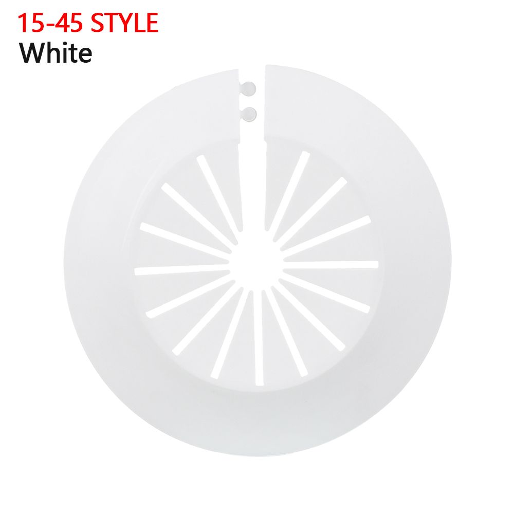 Pipe Covers Wall Hole Cover Cap Faucet Trim Angle Valve Hollow Occlusion Pipe Decoration Plumb-Pak Radiator Decorative Cover: White-15-45 Style