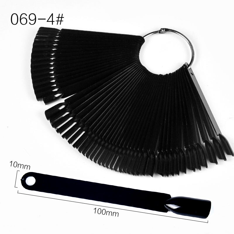 Tips voor valse nagels kleurenkaart oefendisplay gereedschap transparante witte gesp ring manicure nagelkunst gereedschap: 069-4