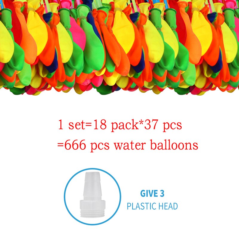 888Pcs Water Ballon Vullen Magic Bommen Ballonnen Kinderen Water War Game Speelgoed Kids Zomer Outdoor Beach Party Speelgoed Water ballon: 666pcs