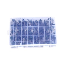 Conjunto de condensadores de plástico de y resistente al desgaste, 700 Uds., película poliéster Mylar de 24 valores, juego de selección de condensador