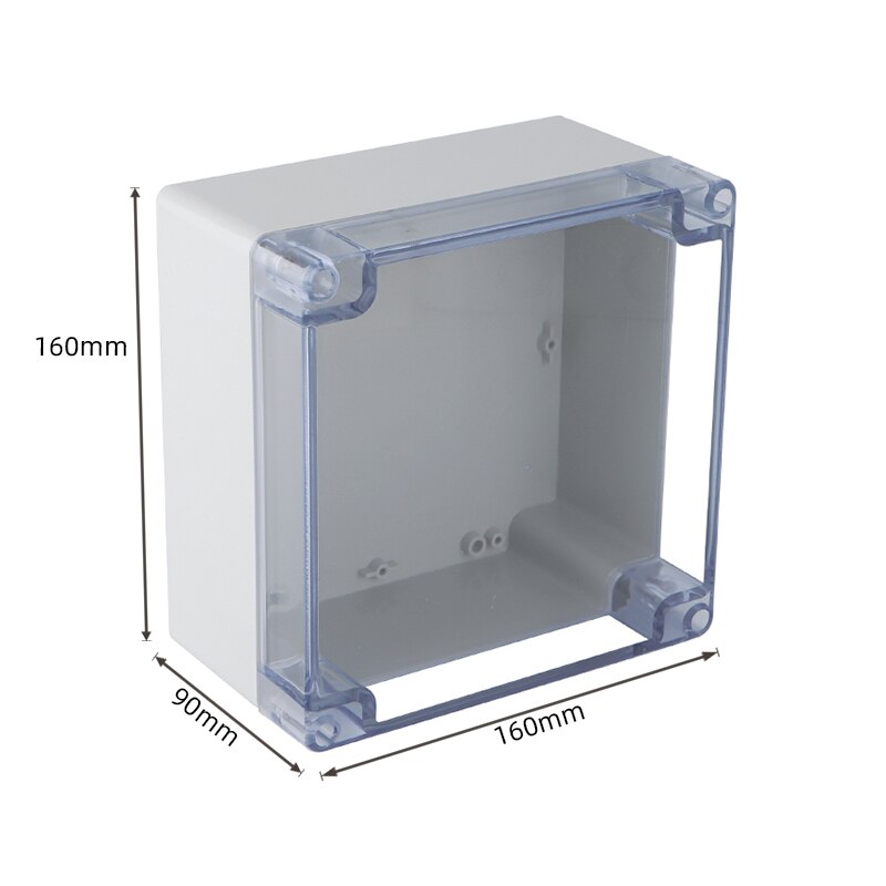 Electrical junction box DIY outdoor electric box project box ABS waterproof plastic shell monitoring power box plastic case: 160x160x90