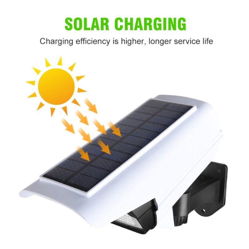 Solaire LampsMotion Capteur Factice de Sécurité Caméra Sans Fil À Distance Lumière D'inondation Extérieure Lumière Solaire LED Étanche Lampe MURALE