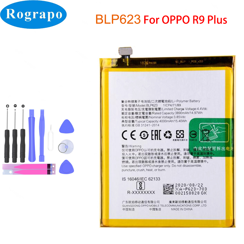 Batterie de téléphone pour OPPO R9S F3 Plus R11S A83T R15 Pro K3 F7 A3 A5S A1K A57, BLP623 BLP643 BLP649 BLP659 BLP661 BLP673