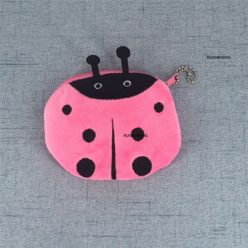 multi-sizes , Ladybug 6-22CM Plush Coin BAG Purse Wallet ; little Key chain Coin BAG , coin pencil Pocket BAG Pouch: 12cm