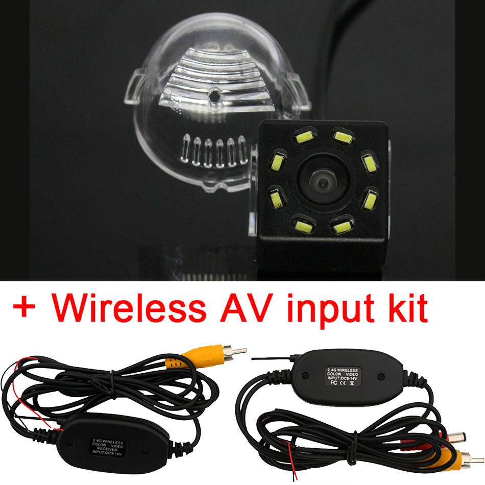 AHD 1920x1080P Special Vehicle Rear View Camera for Suzuki Sedan SX4 Hatchback Crossover S-CrossVitara Auto Liana 2 3 Wagon Car: 8led Wireless