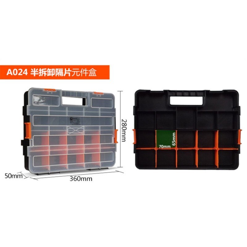1 pc ABS plastic tool box screw tool storage box with locking screwdriver hardware accessories auto repair toolbox: A024