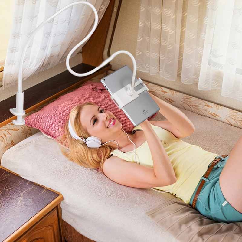 Tablet houder voor Ipad op bed Flexibel Lange Arm Tablet stand Holder Desktop Bed Lui Beugel, 360 graden Roterende 70 cm