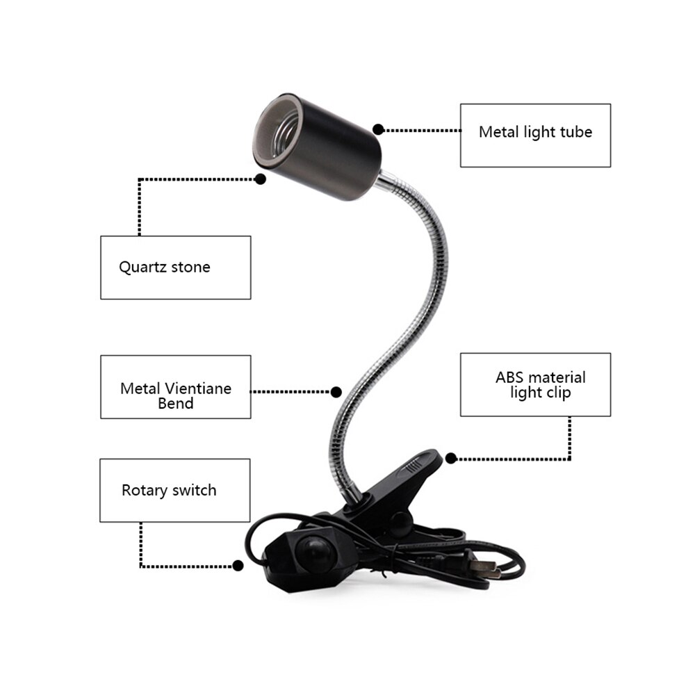 Uva + uvb lampa klämlampa hållare sköldpadda sola värme lampa sköldpaddor sola lampa lampa kit