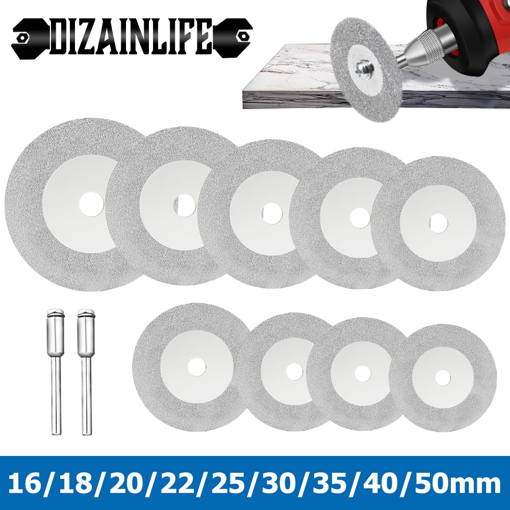 Mini Abrasive Diamond Cutting Disc Set for Dremel Rotary Cutter Saw Blade Grinding Wheels Disk with Mandrel Power Tools Kit