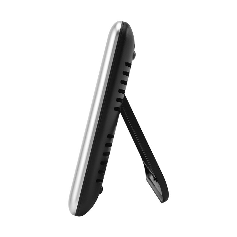 2X Atomic Digital Wall Clock, Large Lcd Display, Battery Operated, Indoor Temperature, Without Back Light (Silver)